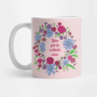 Exhale Now - Bi Flag- Flowers Mug